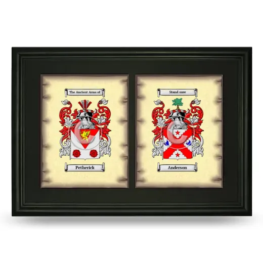 Double Coat of Arms Framed - Black