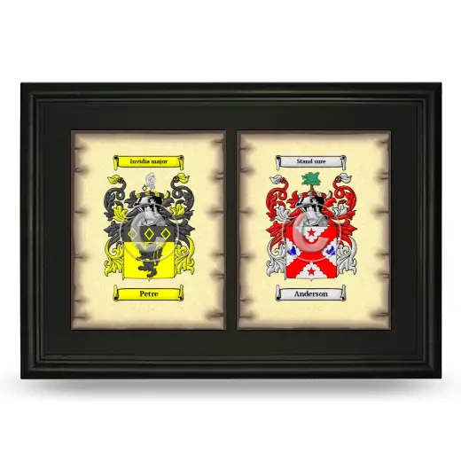 Double Coat of Arms Framed - Black