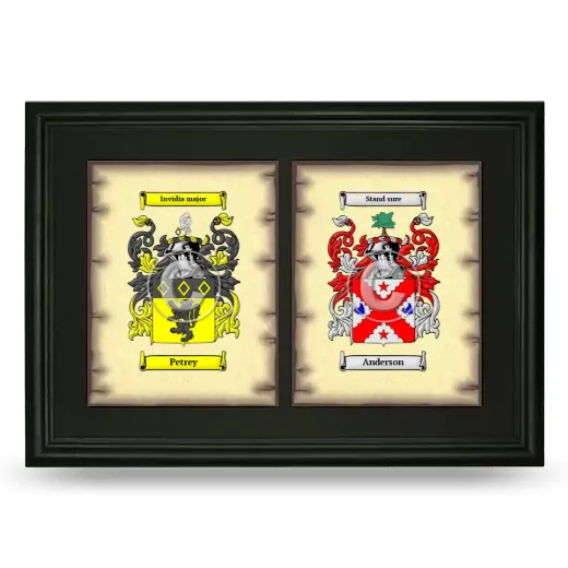 Double Coat of Arms Framed - Black