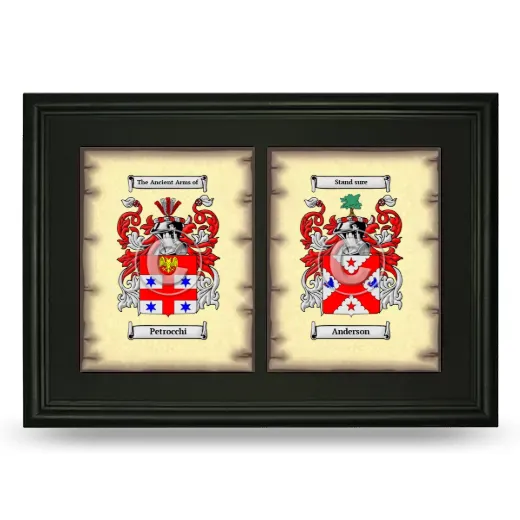 Double Coat of Arms Framed - Black