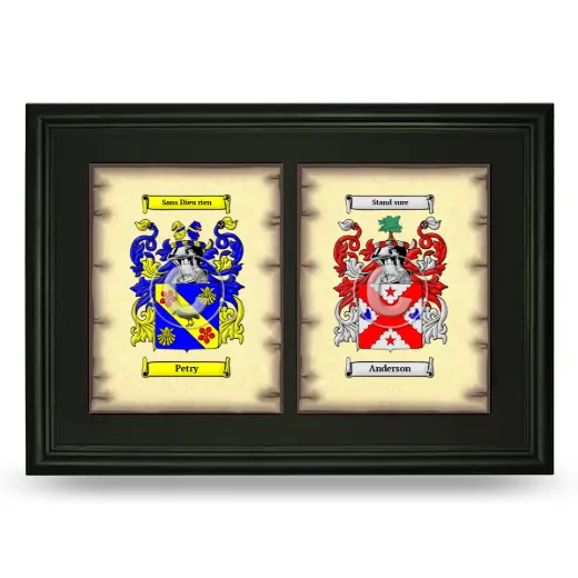 Double Coat of Arms Framed - Black