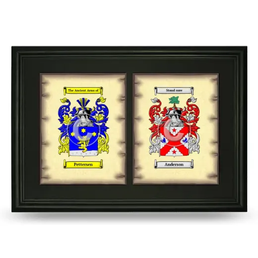 Double Coat of Arms Framed - Black