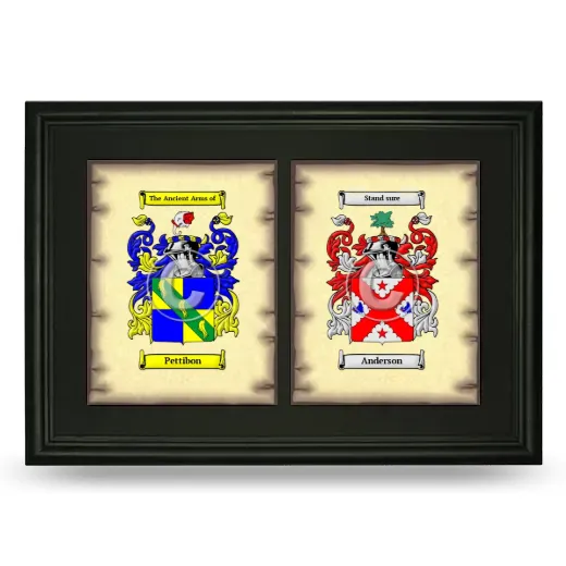 Double Coat of Arms Framed - Black