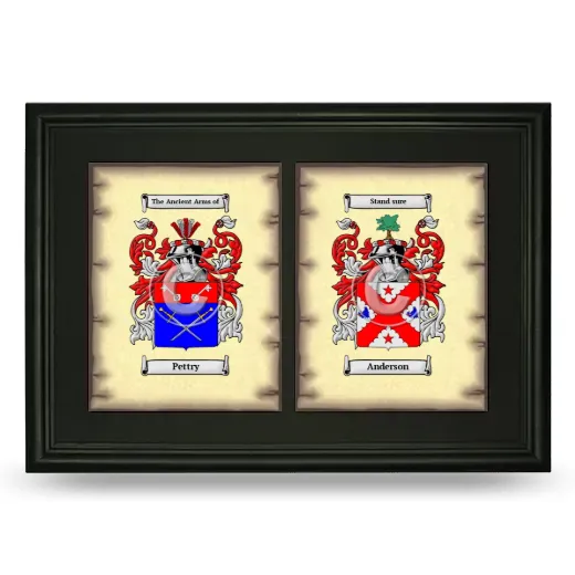 Double Coat of Arms Framed - Black