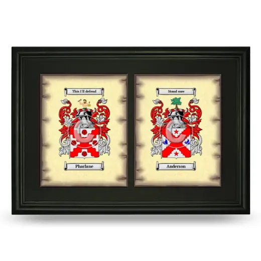 Double Coat of Arms Framed - Black