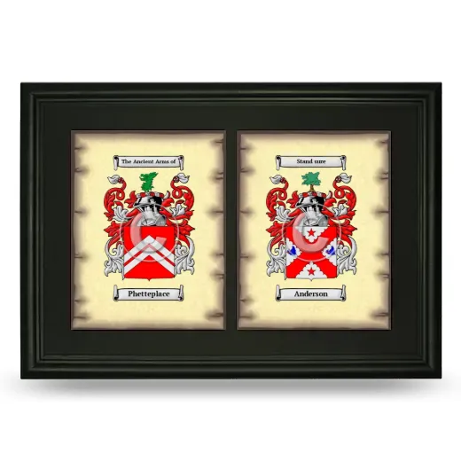 Double Coat of Arms Framed - Black