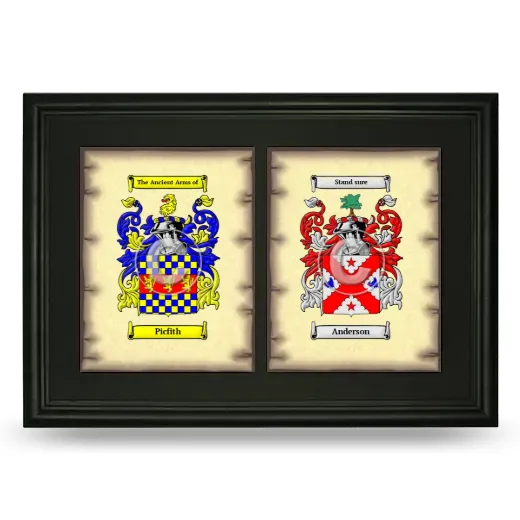 Double Coat of Arms Framed - Black