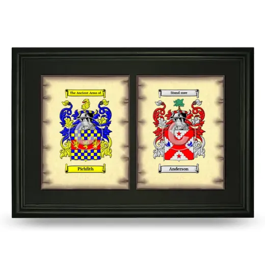 Double Coat of Arms Framed - Black