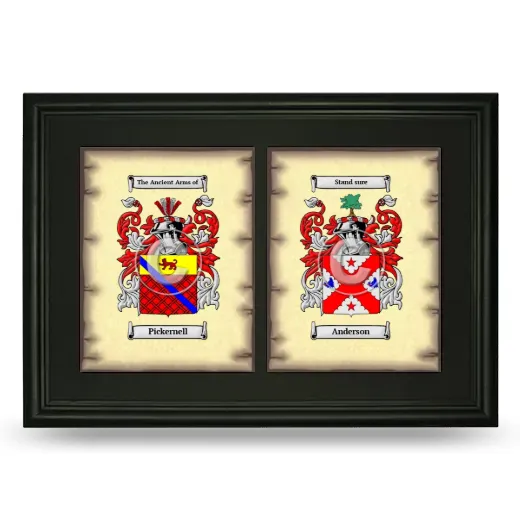 Double Coat of Arms Framed - Black