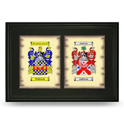 Double Coat of Arms Framed - Black