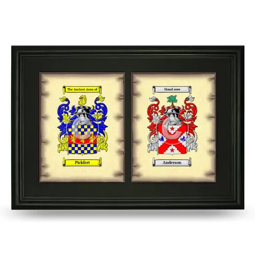 Double Coat of Arms Framed - Black
