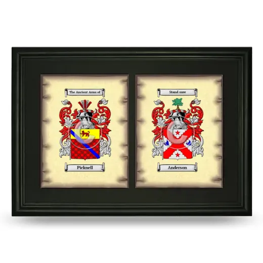 Double Coat of Arms Framed - Black