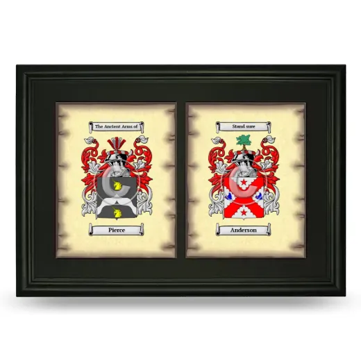Double Coat of Arms Framed - Black