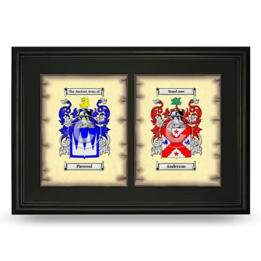 Double Coat of Arms Framed - Black