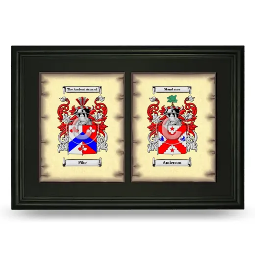 Double Coat of Arms Framed - Black