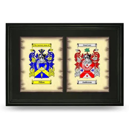 Double Coat of Arms Framed - Black
