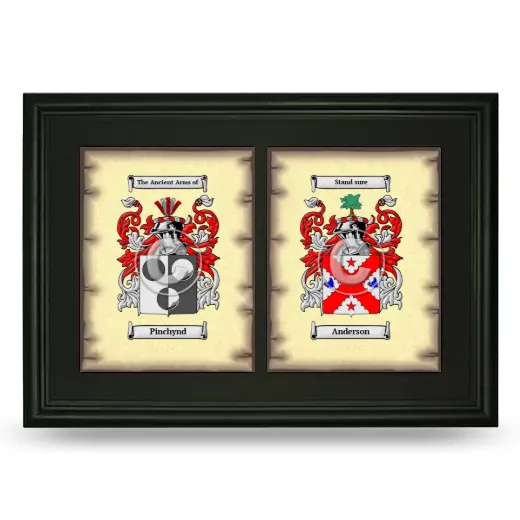 Double Coat of Arms Framed - Black