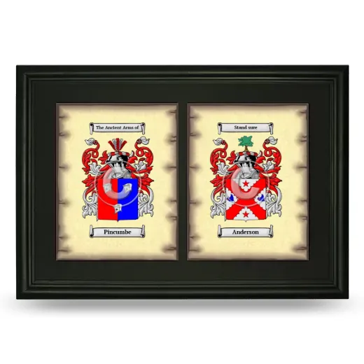 Double Coat of Arms Framed - Black
