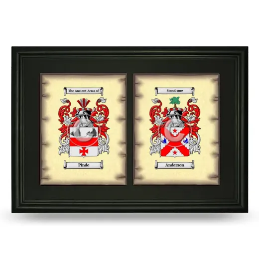 Double Coat of Arms Framed - Black