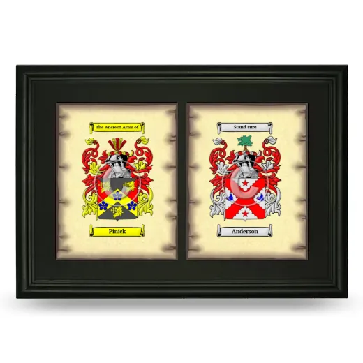 Double Coat of Arms Framed - Black