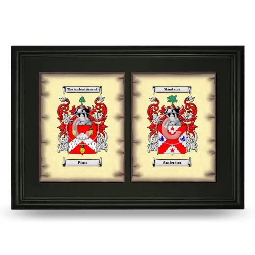 Double Coat of Arms Framed - Black