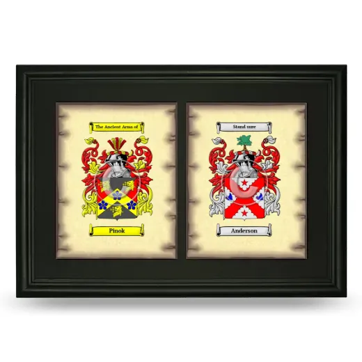 Double Coat of Arms Framed - Black
