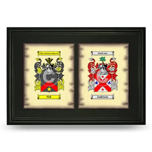 Double Coat of Arms Framed - Black