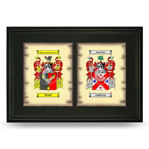 Double Coat of Arms Framed - Black