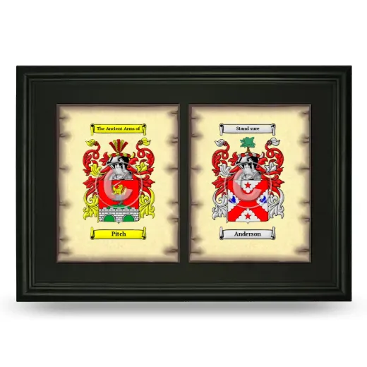 Double Coat of Arms Framed - Black