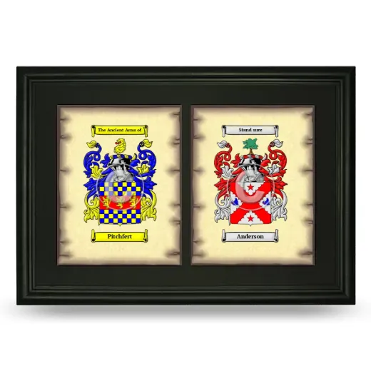 Double Coat of Arms Framed - Black