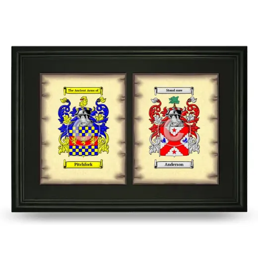 Double Coat of Arms Framed - Black