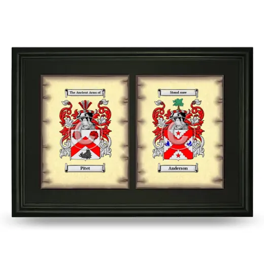 Double Coat of Arms Framed - Black