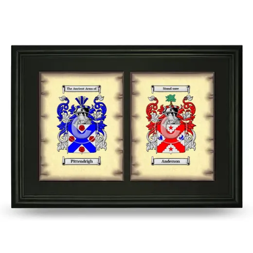 Double Coat of Arms Framed - Black