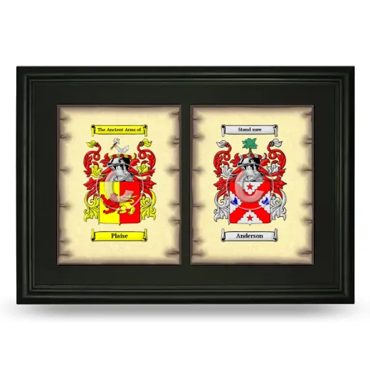 Double Coat of Arms Framed - Black