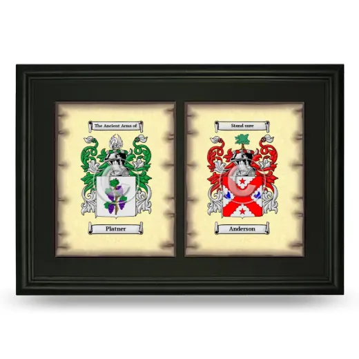 Double Coat of Arms Framed - Black