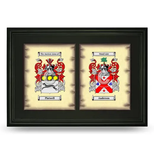 Double Coat of Arms Framed - Black