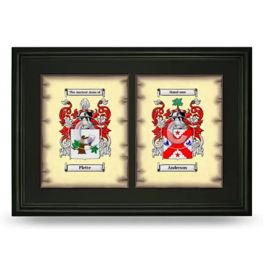 Double Coat of Arms Framed - Black