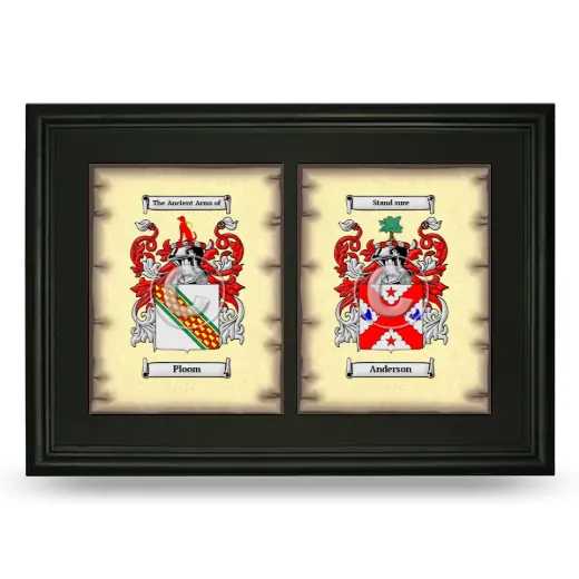 Double Coat of Arms Framed - Black