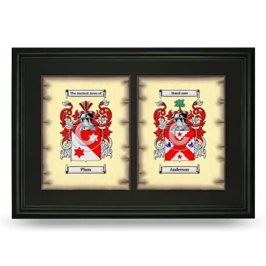 Double Coat of Arms Framed - Black
