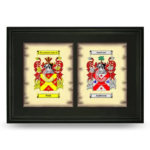 Double Coat of Arms Framed - Black