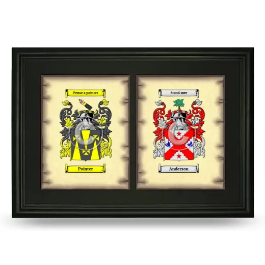Double Coat of Arms Framed - Black