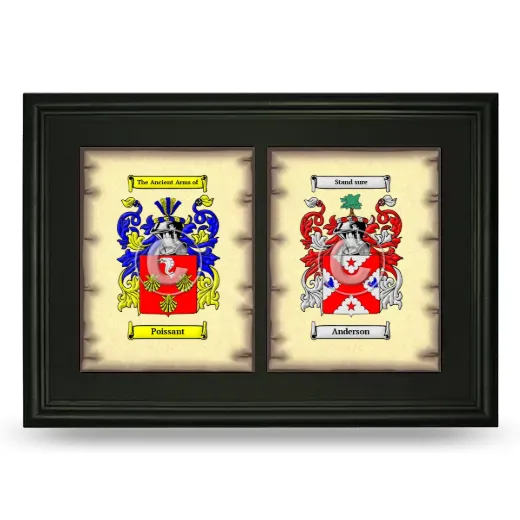 Double Coat of Arms Framed - Black