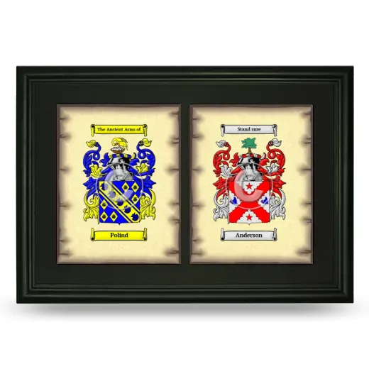 Double Coat of Arms Framed - Black