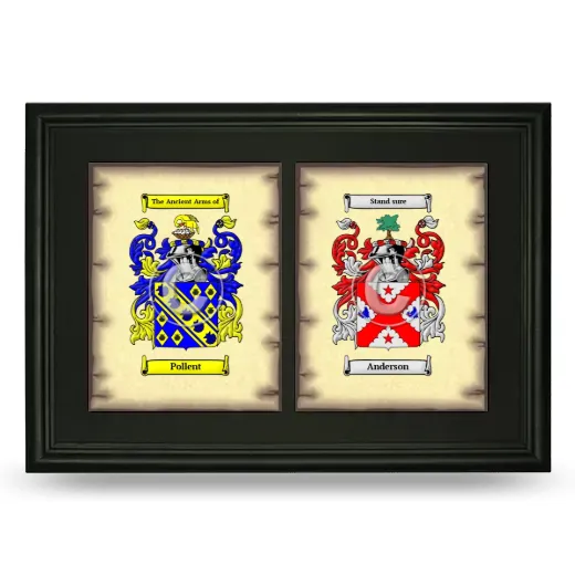 Double Coat of Arms Framed - Black