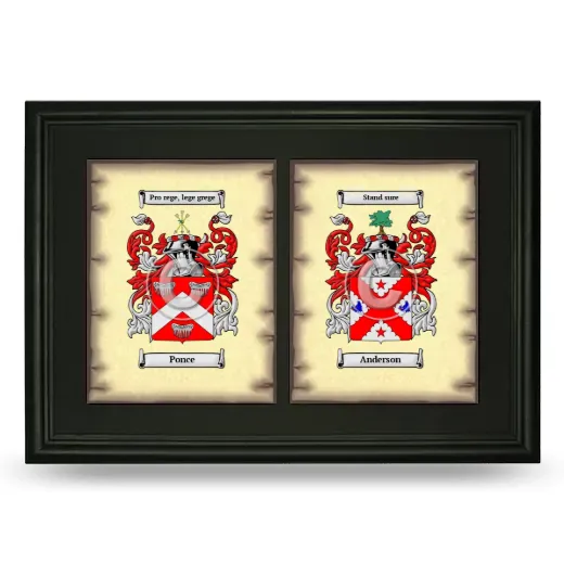 Double Coat of Arms Framed - Black