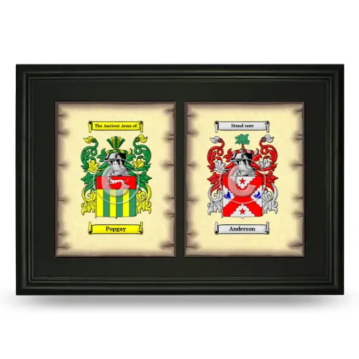 Double Coat of Arms Framed - Black