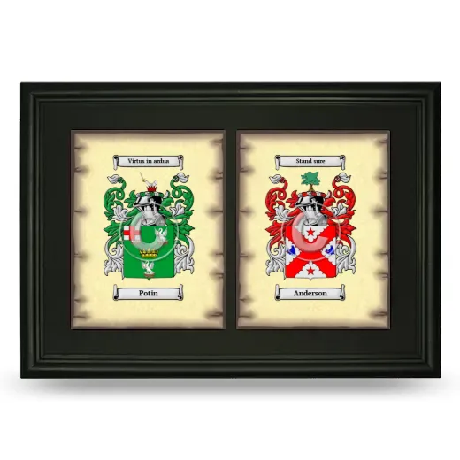 Double Coat of Arms Framed - Black