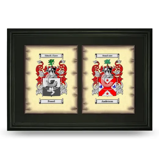 Double Coat of Arms Framed - Black