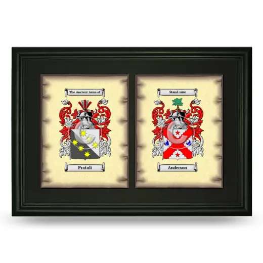 Double Coat of Arms Framed - Black