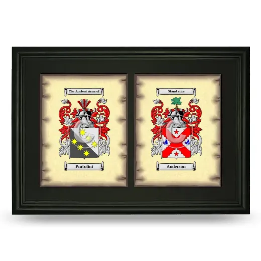 Double Coat of Arms Framed - Black
